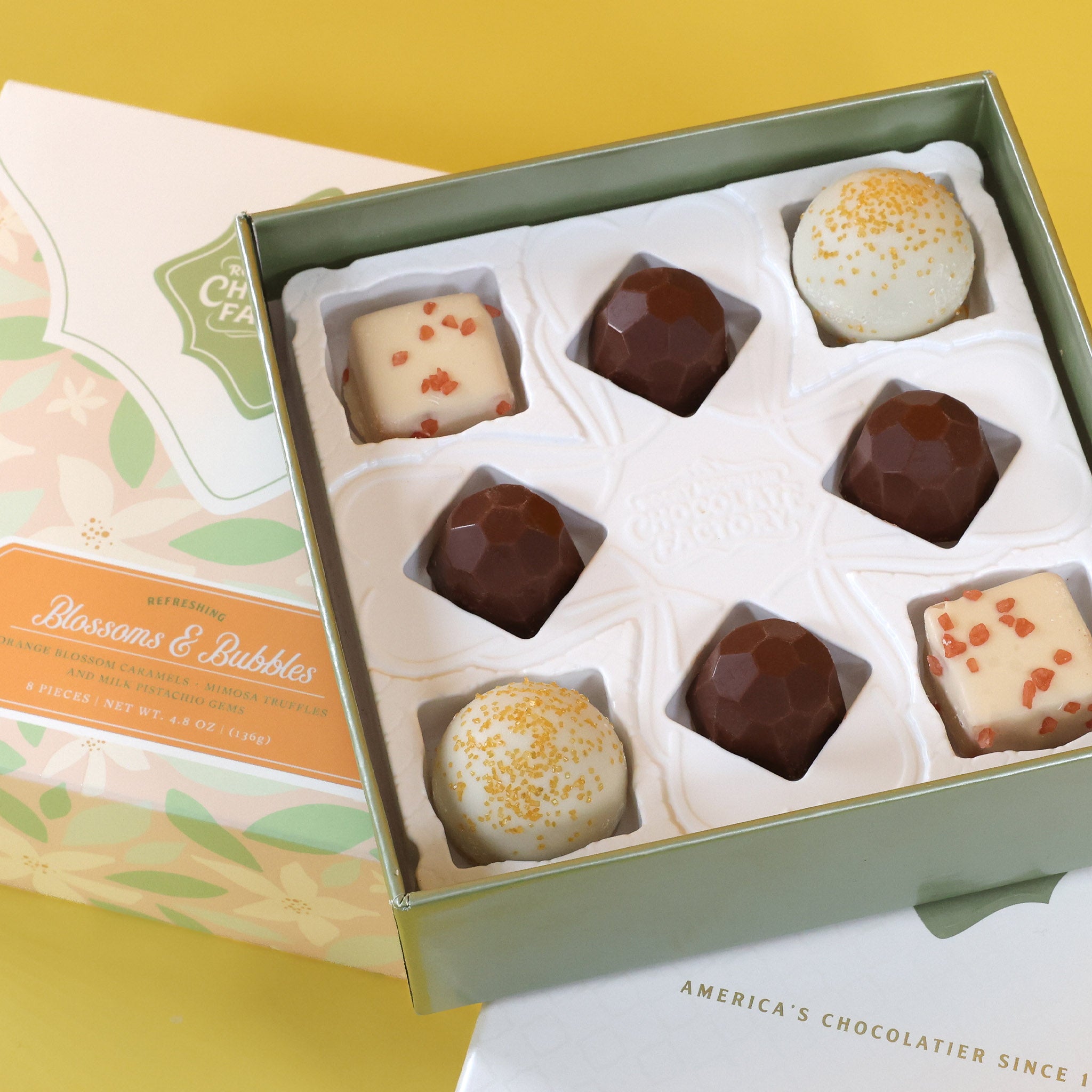 Blossoms & Bubbles boxed assortment by Rocky Mountain Chocolate Factory