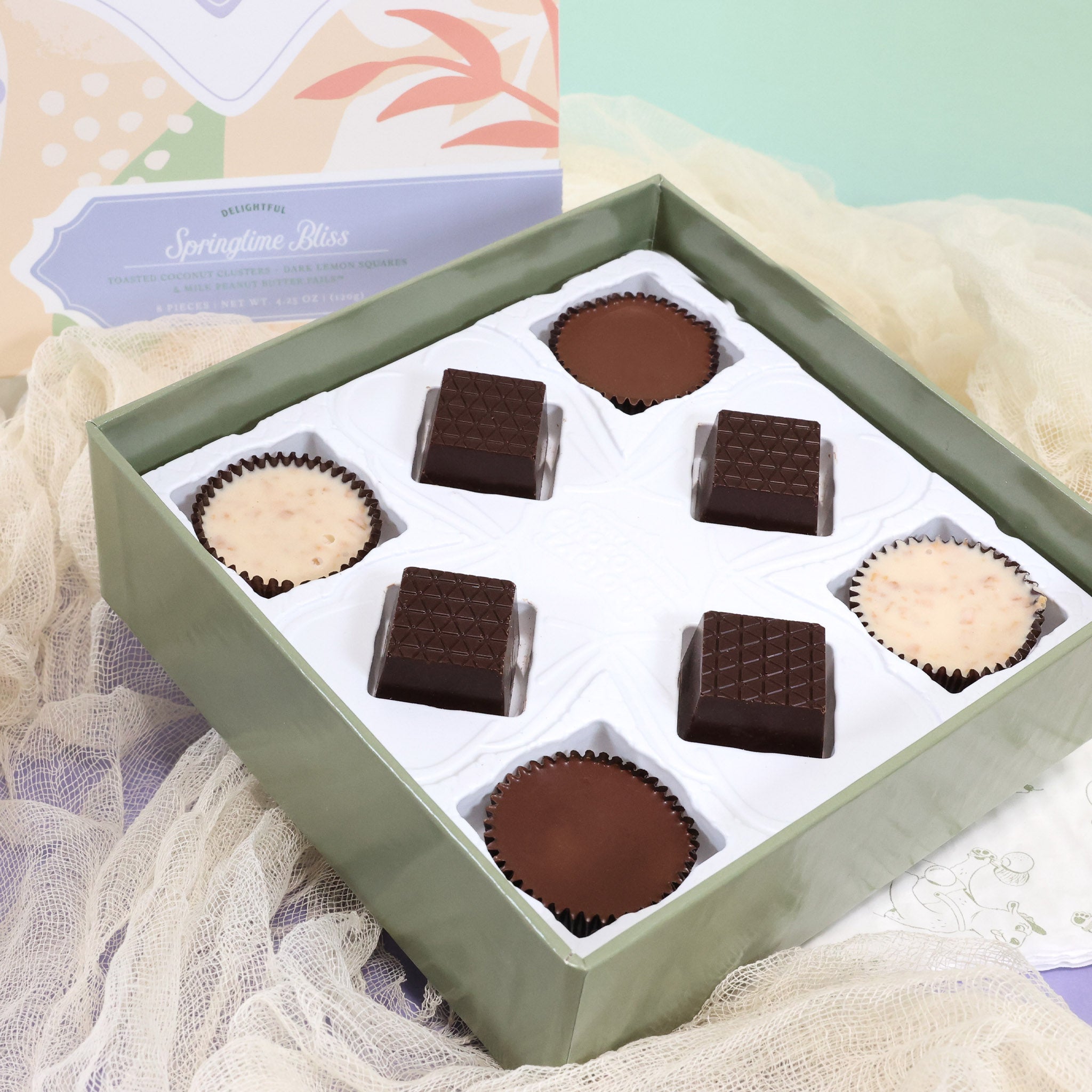 Springtime Bliss boxed assortment by Rocky Mountain Chocolate Factory
