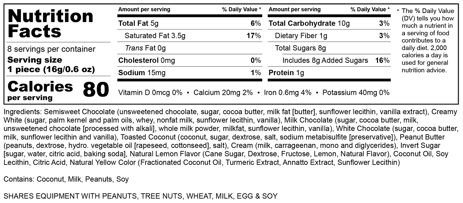 Nutritional Label Springtime Bliss 575-460-02615