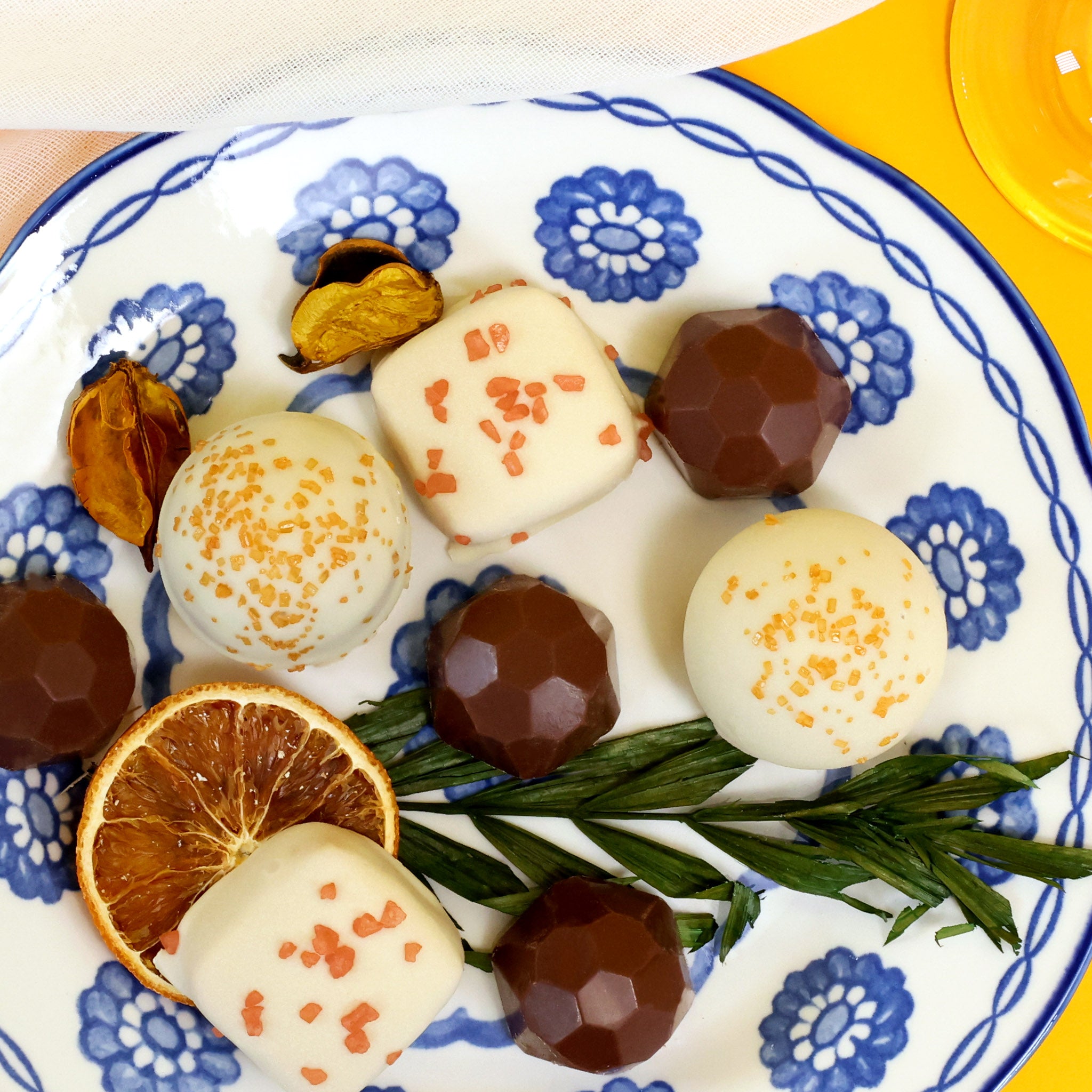 Candy pieces from the Blossoms & Bubbles boxed assortment from Spring collection by Rocky Mountain Chocolate Factory