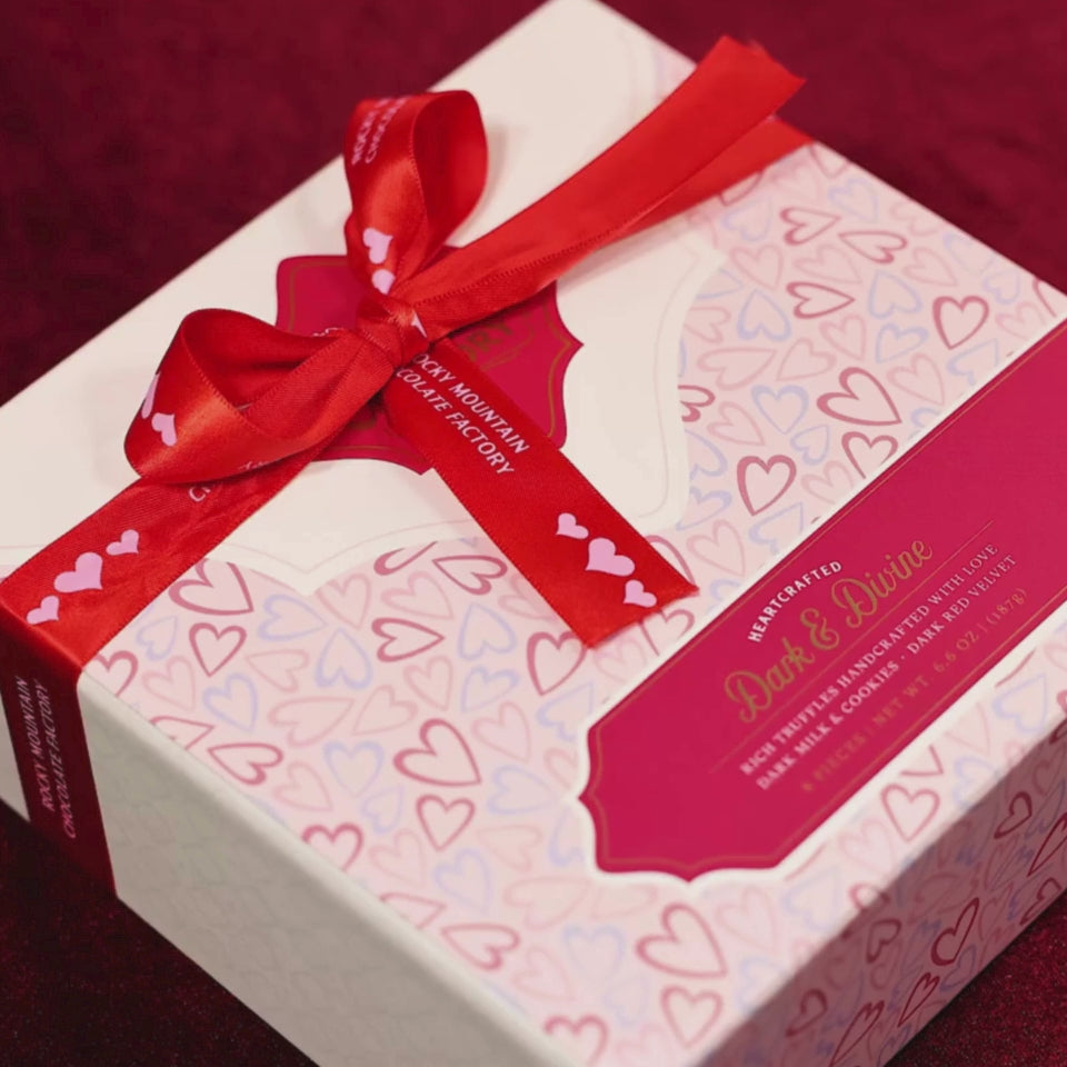 video showcasing Dark & Divine chocolate boxed assortment